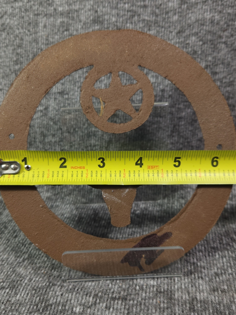 Western Longhorn Star Wall Medallion – Brown - Picture 4 of 4